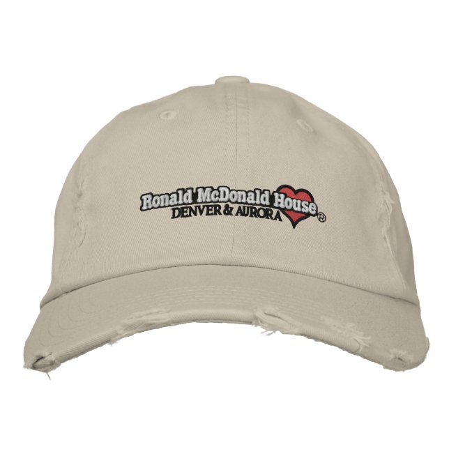 Ronald McDonald Heart Embroidered Baseball Hat (Front)