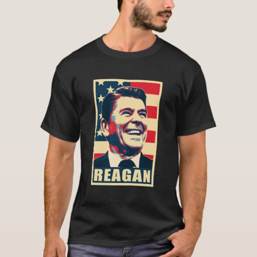 Ronald President Reagan Propaganda Poster Pop Art T_Shirt