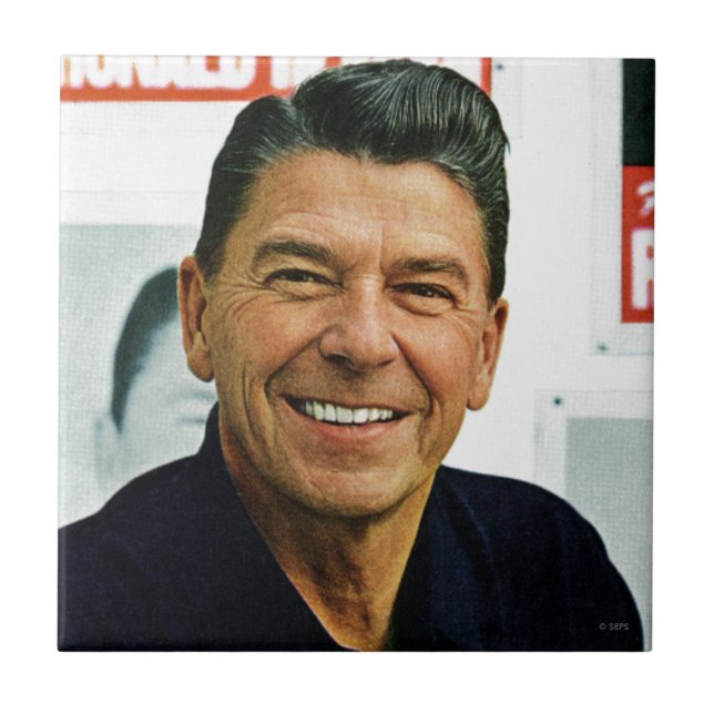 Ronald Reagan Ceramic Tile (Front)