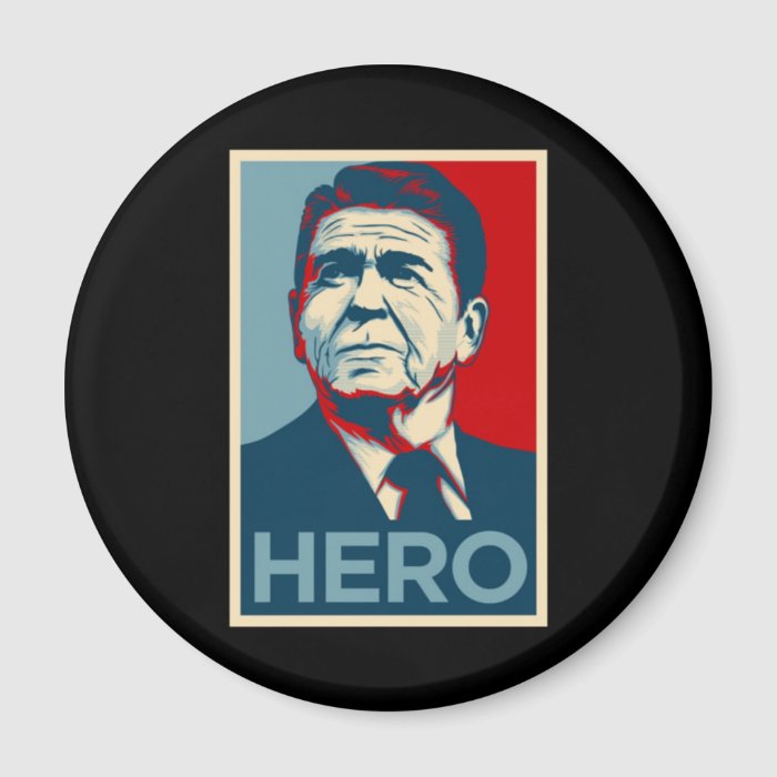 Ronald Reagan Hope Hero Poster   Reagan Bush 84 Refrigerator Magnet