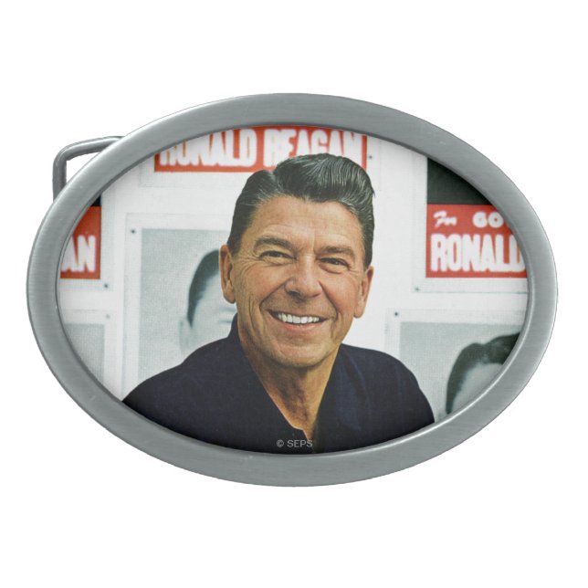 Ronald Reagan Oval Belt Buckle (Front)