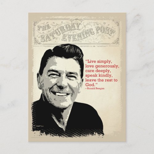 Ronald Reagan Quote Postcard