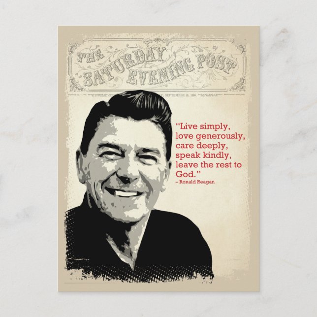 Ronald Reagan Quote Postcard (Front)