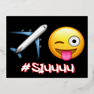 ronaldo emoticons foil holiday postcard