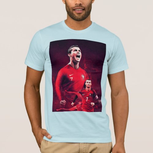 Ronaldo Printed Round Neck Cotton T_shirt