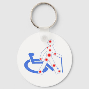 Rond Badge 7.6 Cm Invisible / Visible Disability Keychain