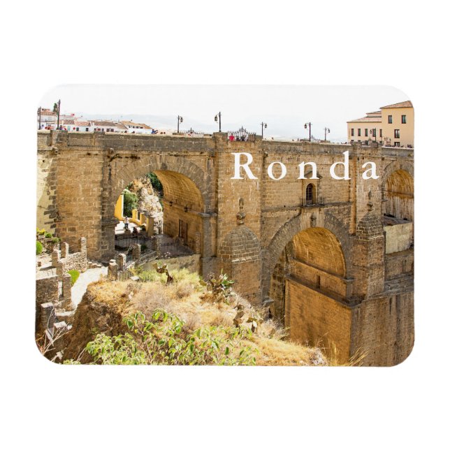 Ronda. View of the Bridge of Puente Nuevo. Magnet (Horizontal)