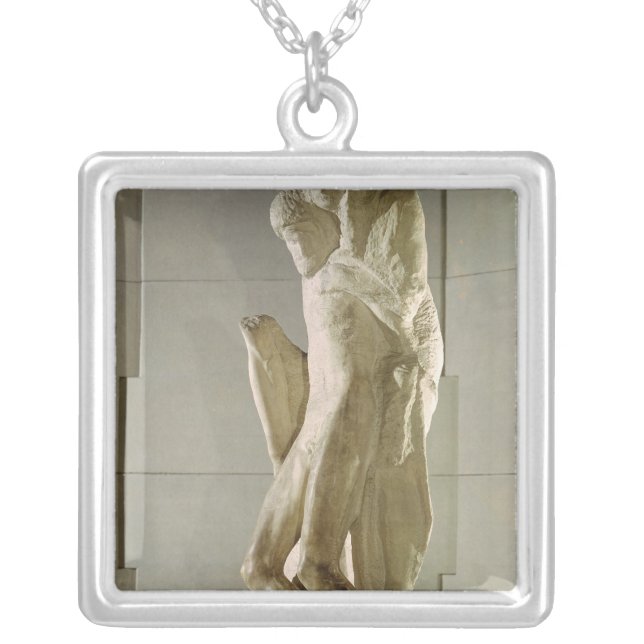 Rondanini Pieta, 1564 Silver Plated Necklace (Front)