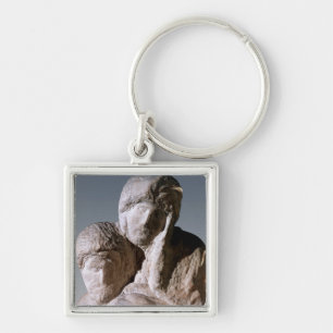 Rondanini Pieta, detail of the heads of Christ Keychain