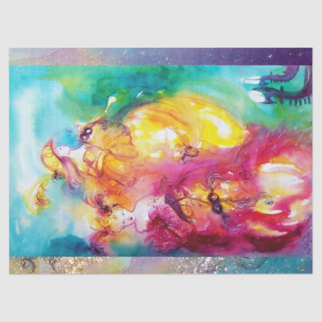 RONDO IN LAGOON, Ladies in Masquerade Night Venice Tissue Paper (Front)