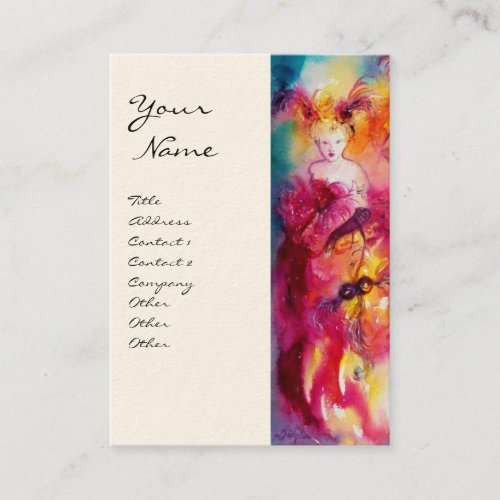 RONDO IN LAGOONred blue pink yellow Business Card