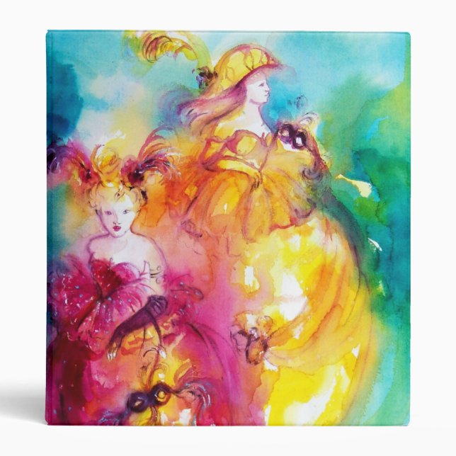 RONDO IN LAGOON / Venetian Masquerade Ball 3 Ring Binder (Front)