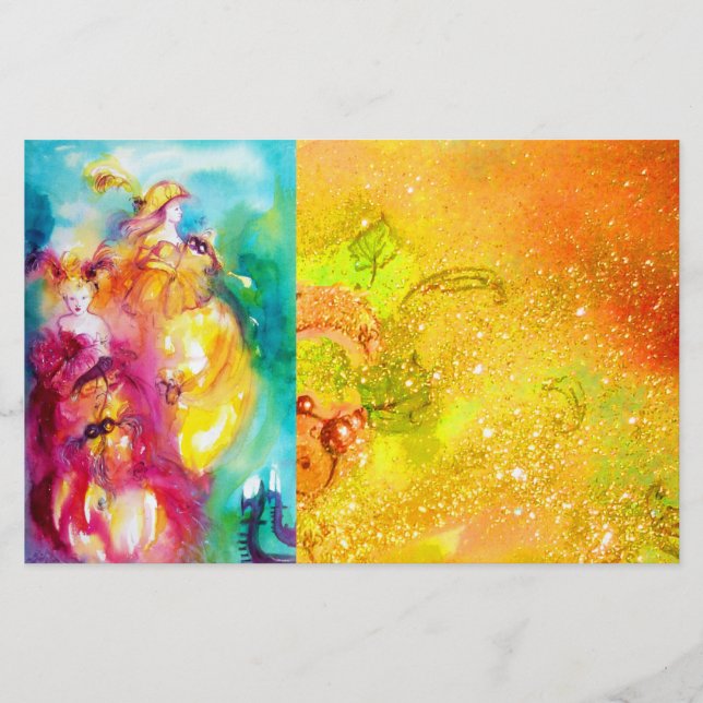 RONDO IN LAGOON / Venetian Masquerade Ball Stationery (Front)