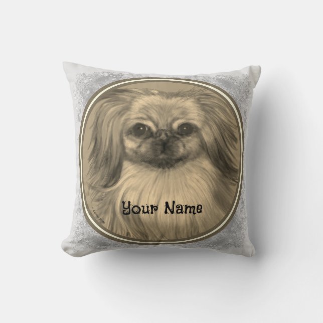 Rondo Pekingese  Throw Pillow (Front)