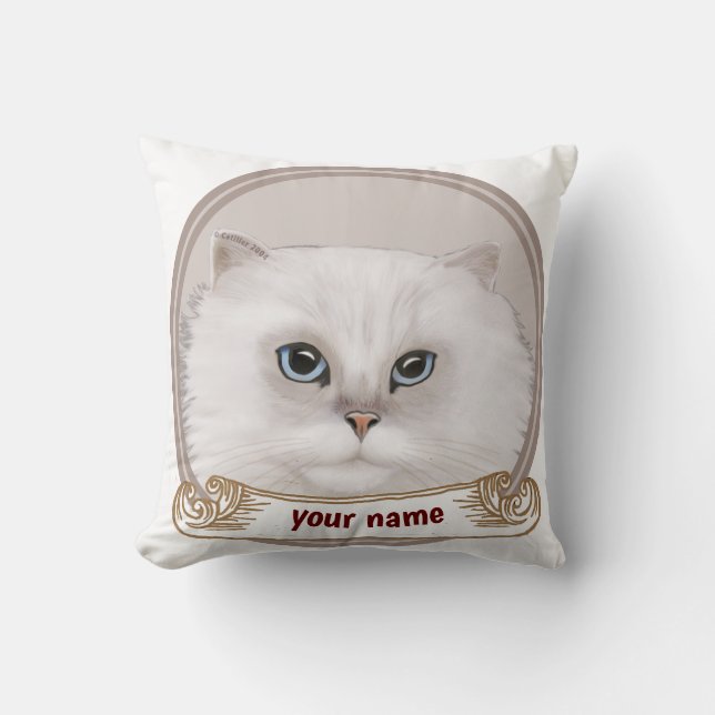 Rondo Persian Cat  Throw Pillow (Front)