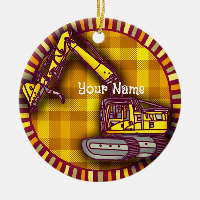 Rondo Power Shovel Ceramic Ornament (Front)