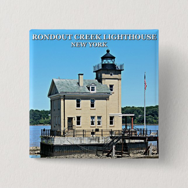 Rondout Creek Lighthouse, New York Button (Front)