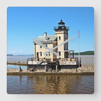 Rondout Creek Lighthouse, New York Square Wall Clock