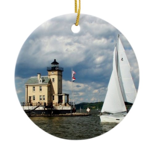 Rondout Lighthouse Ceramic Ornament