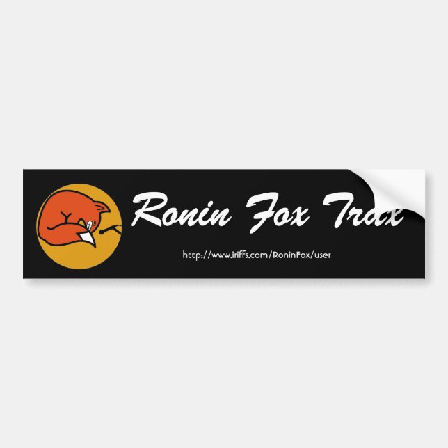 Ronin Fox Trax Classic Logo Bumper Sticker (Front)