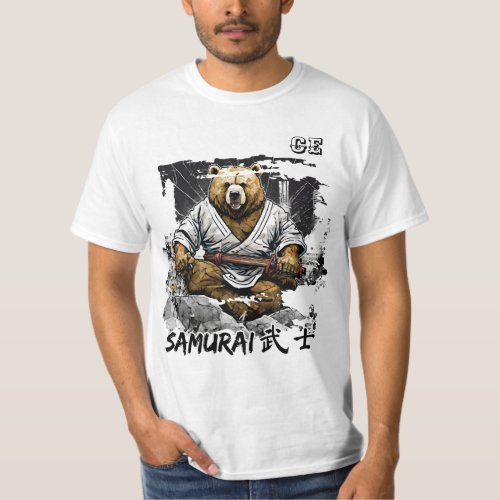Ronin Roar Samurai Bear Art2 T_Shirt