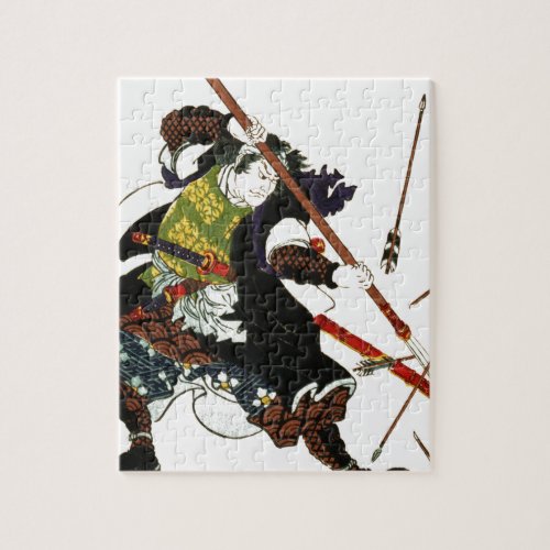Ronin Samurai Deflecting Arrows Japanese Japan Art Jigsaw Puzzle