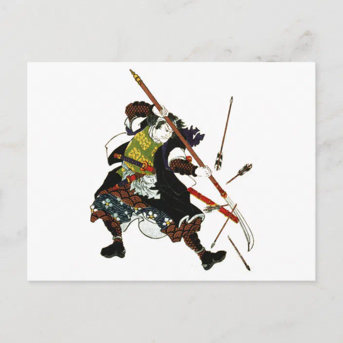 Ronin Samurai Deflecting Arrows Japanese Japan Art Postcard Zazzle Com