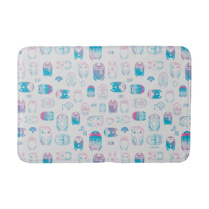 Rons Gone Wrong   Be My Bot Pattern Bath Mat