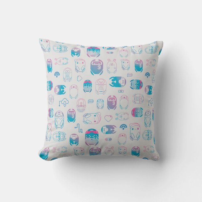 Rons Gone Wrong | Be My Bot Pattern Throw Pillow (Front)