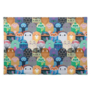 Ron's Gone Wrong Colorful Bot Pattern Cloth Placemat