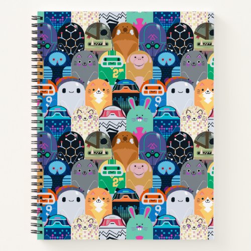 Rons Gone Wrong Colorful Bot Pattern Notebook