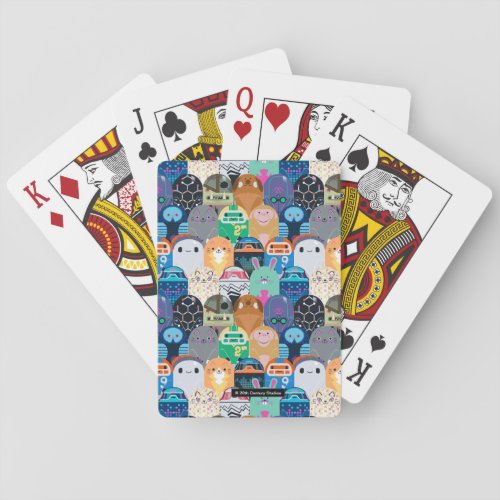 Rons Gone Wrong Colorful Bot Pattern Playing Cards