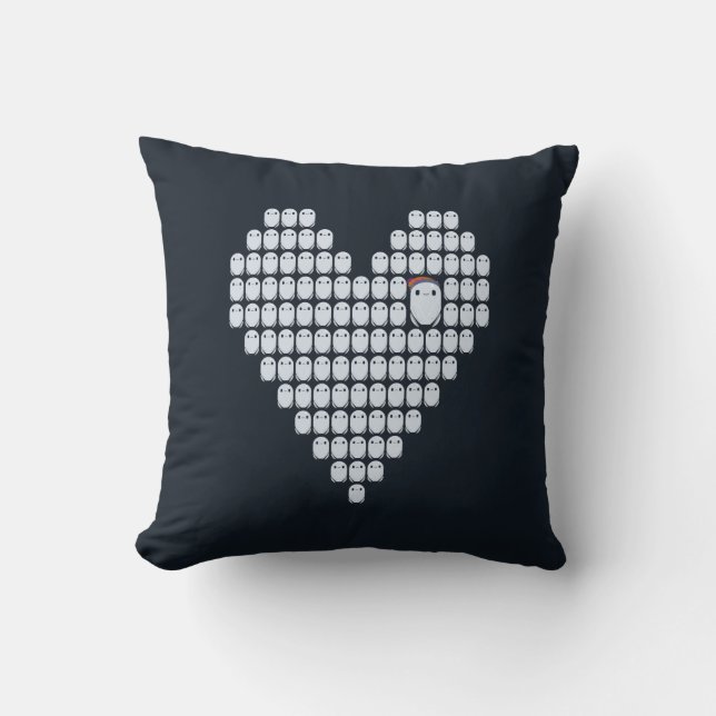 Ron's Gone Wrong Heart Throw Pillow (Front)