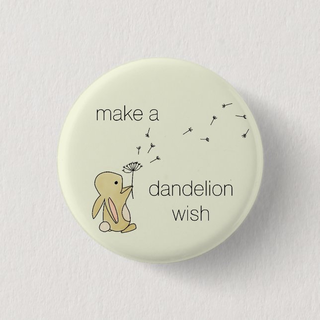 Roo Bunny - Make a Dandelion Wish Button (Front)