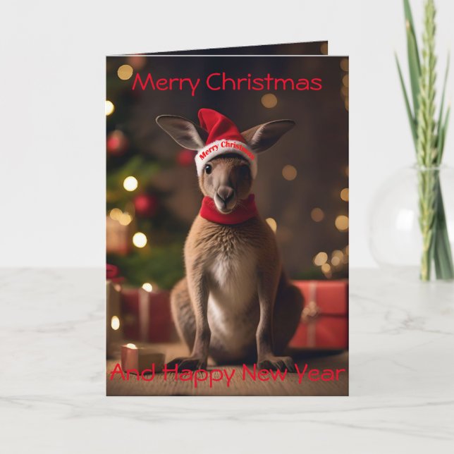 "Roo-dolph’s Holiday Hop: A Festive Wonderland" Card (Front)