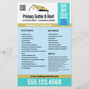 Roof and Gutter Services Advertising Flyer
