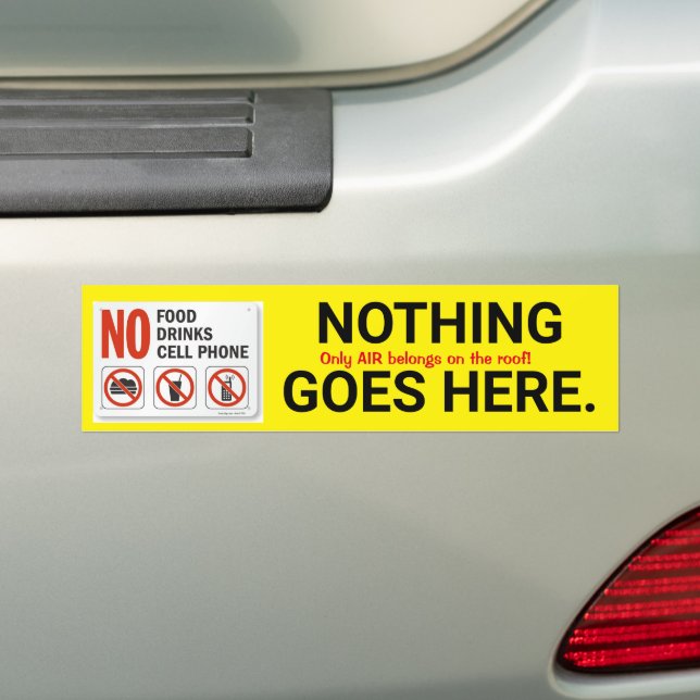 roof Bumper Sticker (On Car)