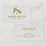 Roof Cleaning Repair Construction Gutter Gold Business Card