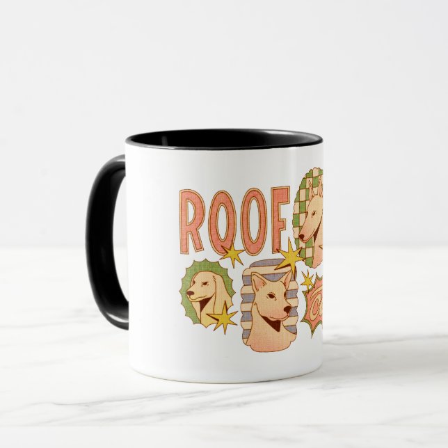 Roof Club / Dog Illustrations Mug (Front Left)