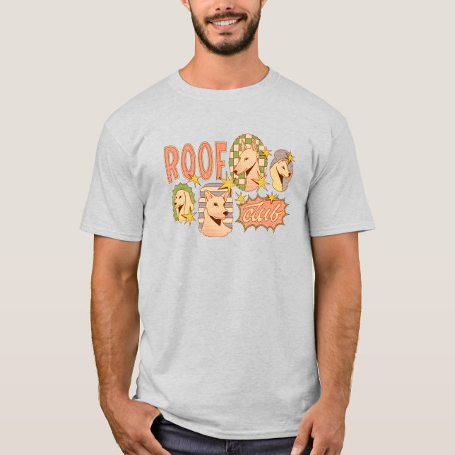 Roof Club / Dog Illustrations T-Shirt (Front)