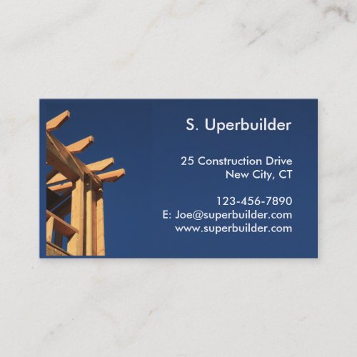 Roof Frame New Construction Business Card Templates