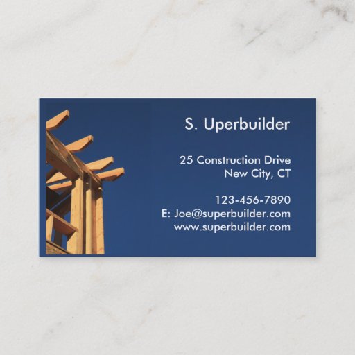 Customizable Roof Frame New Construction Business Card Templates