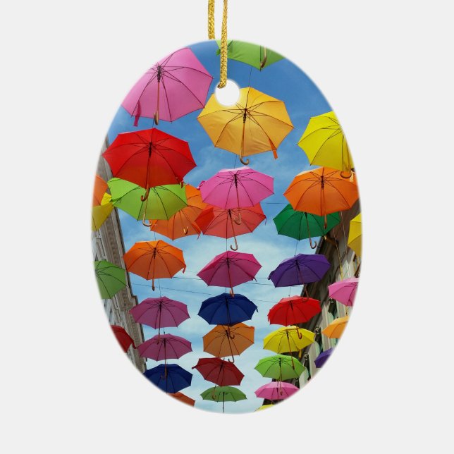 Roof of umbrellas ceramic ornament (Back)