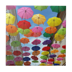 Roof of umbrellas tile