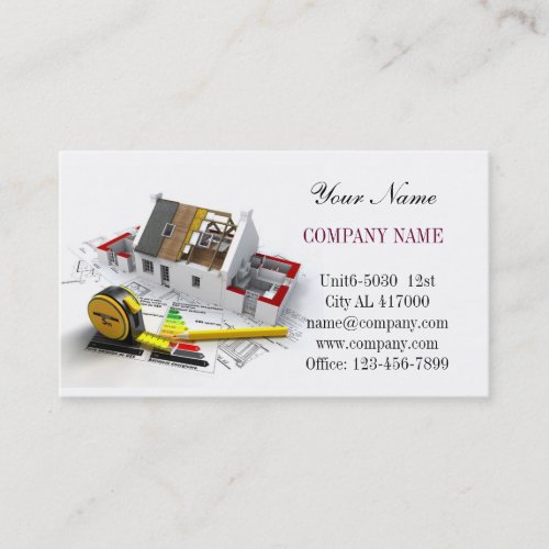 Roof repair construction home renovation business card