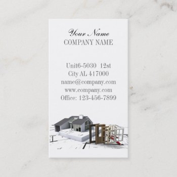 Roof Repair Construction Home Renovation Business Card by WhenWestMeetEast at Zazzle