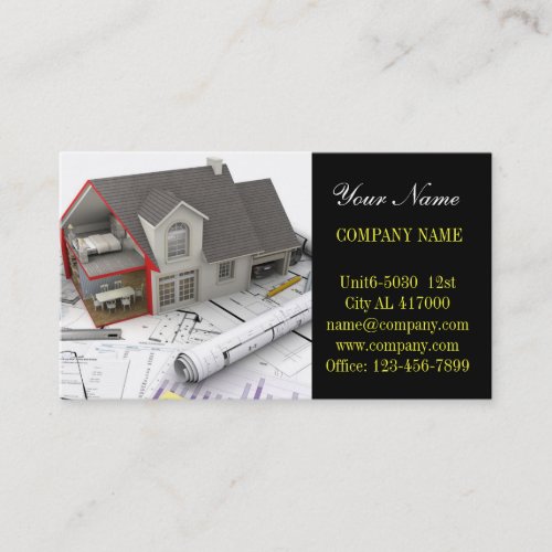 Roof repair construction home renovation business card