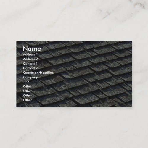 Roof shingles business card template