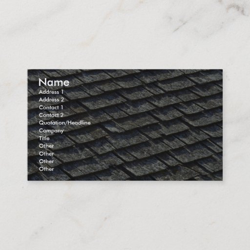 Customizable Roof shingles business card template