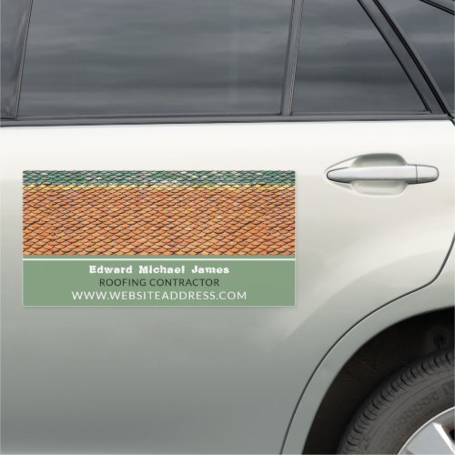 Roof Tiles Roofer Roofing Contractor Car Magnet